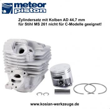 Meteor Zylindersatz mit Kolben für Stihl MS 261