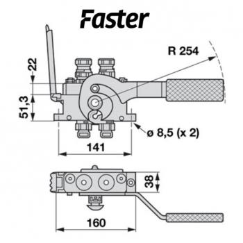 Faster Multikuppler 2PB06 2x1/2 komplett