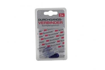 Verbinder für Begrenzungskabel 1,0-2,0 mm² Blau Wasserdicht 3 Stück