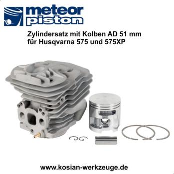 Meteor Zylindersatz mit Kolben für Husqvarna 575, 575XP