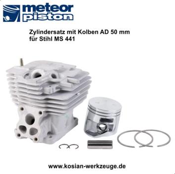 Meteor Zylindersatz mit Kolben für Stihl MS 441