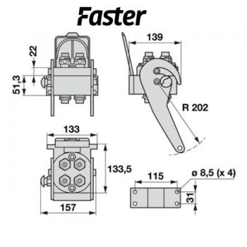 Faster Multikuppler 2P506 4x15L komplett