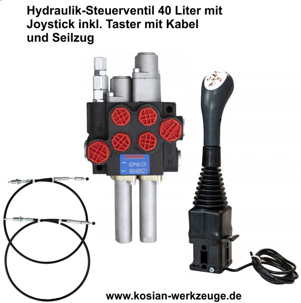 Hydraulikventil Monoblock, 4-Fach 40L/min Hydraulischer