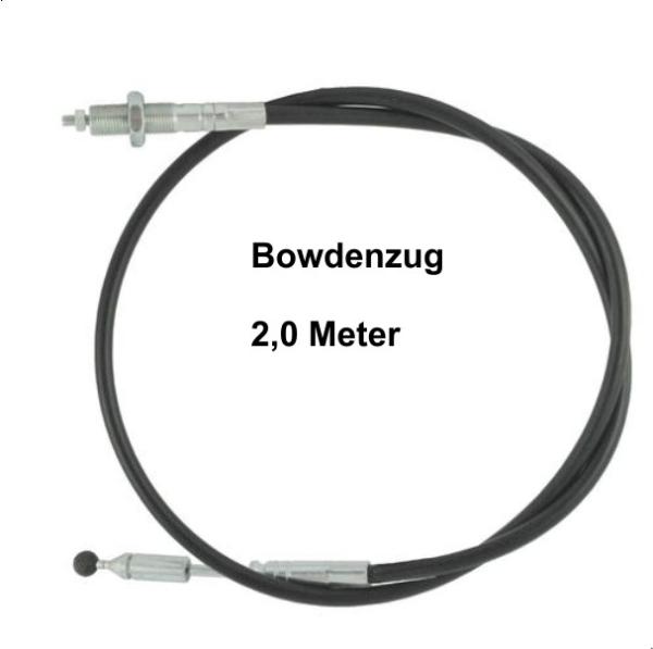 Bowdenzug für Hydraulik und Kreuzschalthebel 2,0 m Länge