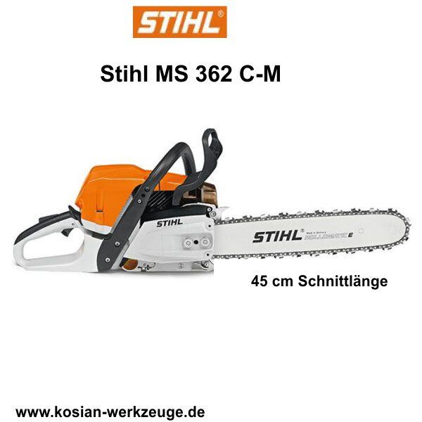Stihl Motorsäge MS 362 CM 45cm Schnittlänge, Benzin-Kettensäge, Forstsäge,  Benzinsäge